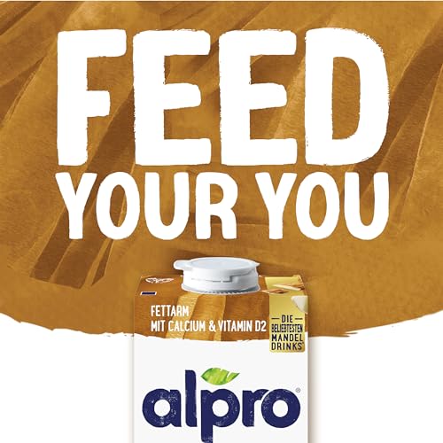 Alpro 1L Mandeldrink geröstet, vegan & laktosefrei, fett- und zuckerarm, mit Calcium und Vitaminen