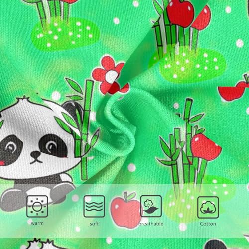 CHIFIGNO Boys Underwear Cute Cartoon Pandas Green Toddler Boys Briefs Printed Cotton Brief Underwear3