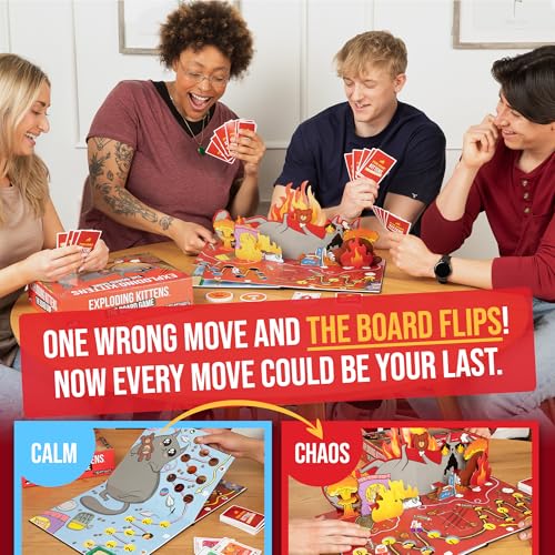 Image of Exploding Kittens: The Board Game - The Action Packed Party Game to Celebrate 10th Birthday - 2-6 Players Aged 7+ - Great for Adults, Teens, Collectors, Kids