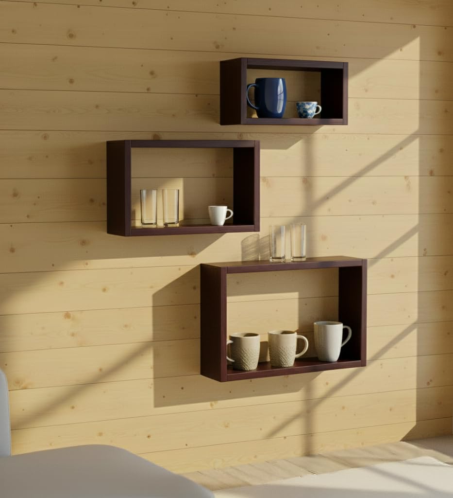 Decorative Wall Mounted Shelves for Living Room Black-image-14