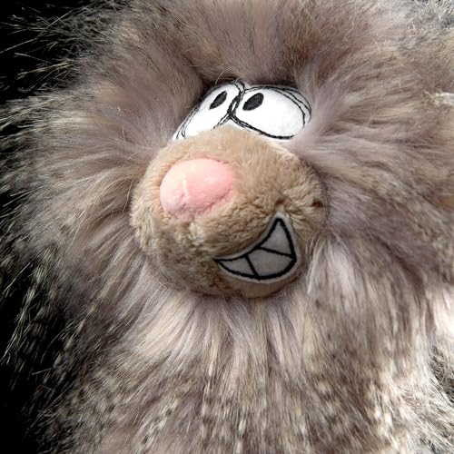 sigikid 39860 Plüschtier Kiez Monz, BeastsTown für Kinder und Erwachsene zum Sammeln, Schenken, Spielem, Schmusen, Grau/Katze