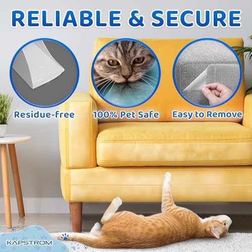 Katzen-Trainingsband – 5 cm breit, 27,4 m lang – Kratzschutz für Katzenmöbel – Doppelseitiges Kratzschutzband auf Rolle – von KapStrom
