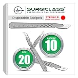 Surgiclass Chirurgische Klinge Skalpell Größe 14 Kohlenstoffstahl sterilisiert durch Gammastrahlung 20 Stück SURGIRD14-20