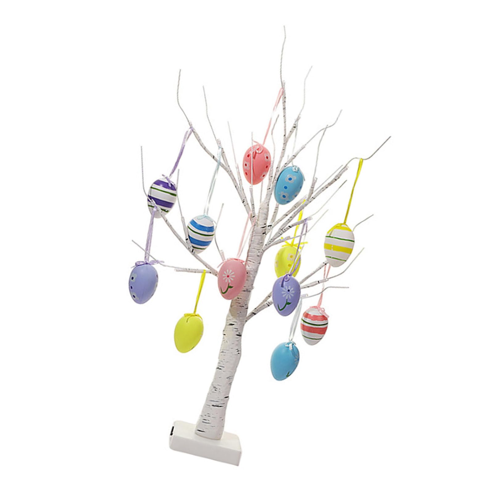 Elnwnnkc LED Easter Eggs Tree Light for Seasonal Decoration Simple Assembly Table Centerpiece for Various Holiday Event LED Decoration