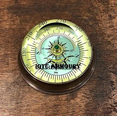 Brújula de Bolsillo Vintage Marina de Latón, Mini Brújula de Bolsillo, Brújula de Supervivencia para Camping, Senderismo para Hombres y Mujeres miniatura 4
