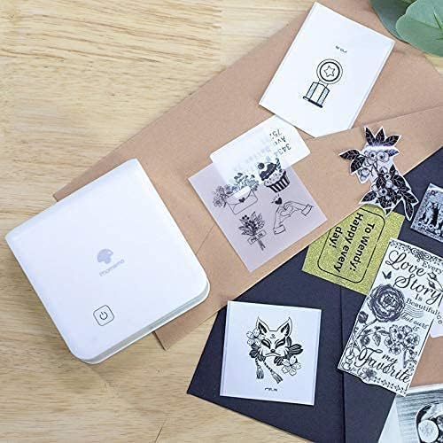 Miniatura 5 de Phomemo Mini impresora M02 Pro - Impresora térmica Bluetooth de fotos con 3 rollos de papel adhesivo colorido, compatible con iOS + Android para