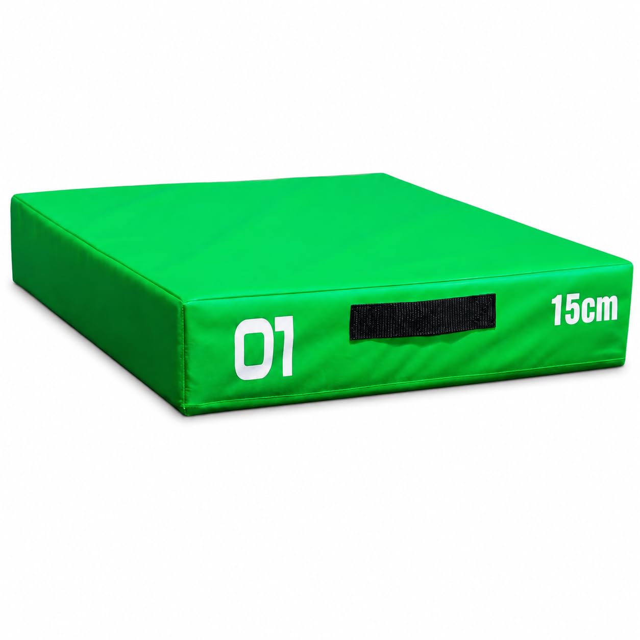 BURAKH Plyometric Jumping Box Set Soft Foam Stackable Exercise Fitness Gym Plyo Boxes | Premium Stackable Plyo Boxes for Home & Commercial Gyms - 90 x 75 x 15cm Green