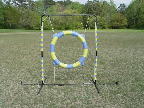 DogSport Agility Tire Jump - Double Walled Inflatale Tires with a Metal Frame Setup for Competition...