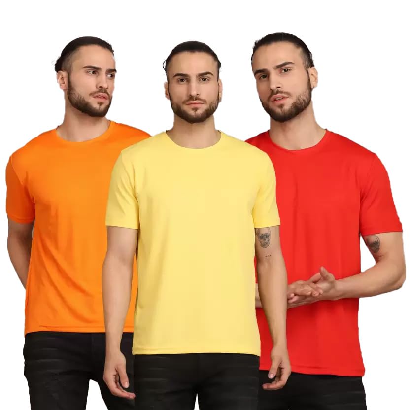 Image of INKKR Men's Solid Regular Fit T-Shirt