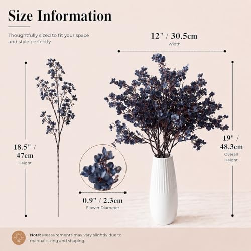 Image of Mandy's 6 Bundles Artificial Dusty Blue Baby's Breath Flowers