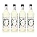 Monin - Almond Syrup, Sweet and Rich Nutty Aroma, Natural Flavors, Great for Coffee Drinks and Specialty Cocktails, Non-GMO, Gluten-Free (1 Liter, 4-Pack)