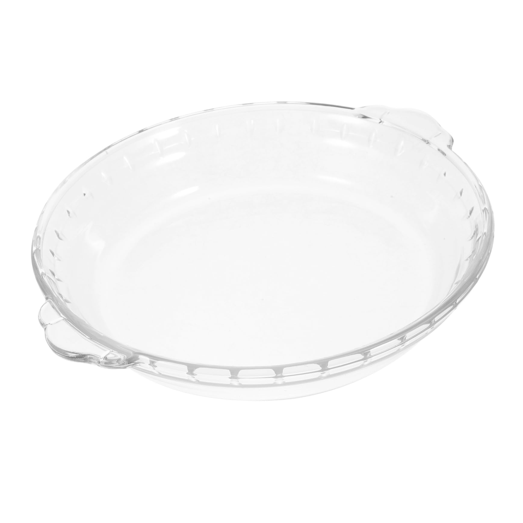 PRETYZOOM Glass Pie Plate 8 Inch Microwave Safe Nonporous Glass Bakeware Versatile for Pies Quiches Tarts Roast Chicken Fish Heat Resistant Easy to Cle