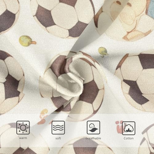 Watercolor Brown Football Baby Boys Pure Cotton Kids Underwear Cute Children Undies3