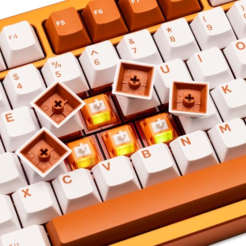 Image of KEEBMONKEY WOBKEY Rainy 75 Aluminum HMX /JWK Switches Mechanical Keyboard with Superior Acoustics, Wired, BT, 2.4G Wireless Connectivity (Pro Orange(Mirrored Glass Weight))