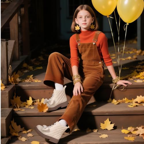 kkdom Girls Cute Bow Chelsea Boots Low Heel with Faux Pearl Outdoor Side Zipper Comfort Chelsea Ankle Boots(Toddler/Little Kid/Big Kid)2