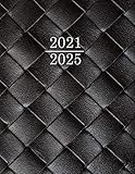  Calendario 2021-2025, 60 meses enero 2021 a diciembre 2025 , Planificadora mensual para hombre y mujer  Diseño Negro