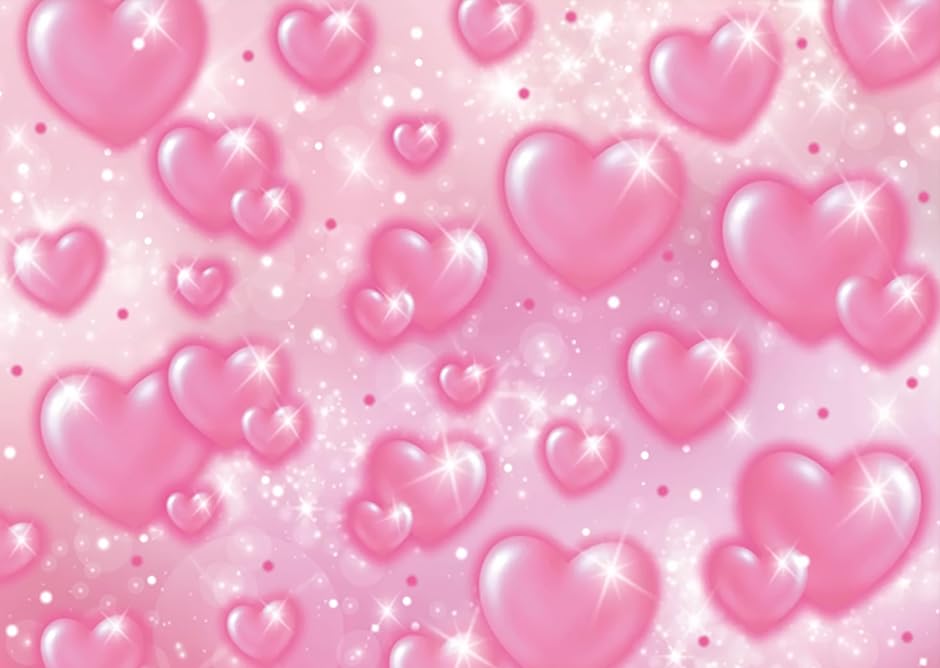 Fondo Fotográfico Rosa Corazón 7x5ft para Fiesta miniatura 2
