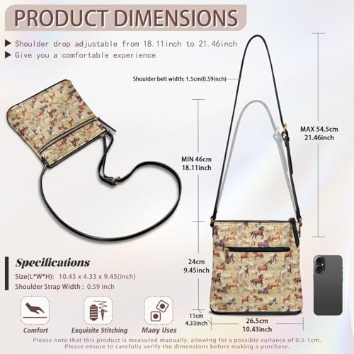 Image of Leather Purses for Women, Leather Hobo Bags for Women Travel Sling Purse Triple Zippered Pockets Shoulder Bag