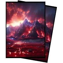 Red Mana MTG Card Sleeves Smooth - 104 Count Standard Size TCG Sleeves - Compatible with Magic The Gathering - Double Sleeving - Original Art Design, Premium Protection