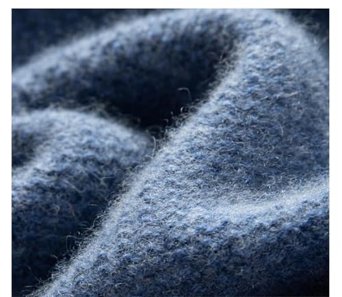 Men Goat Cashmere Crewneck Sweater Loose Knit Long Sleeve Business Casual Pullover3