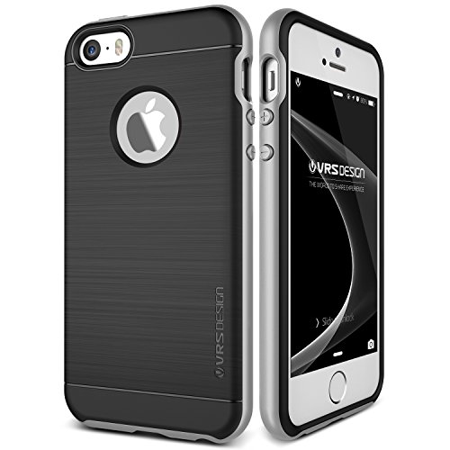 iPhone 5S Case, VRS Design [High Pro Shield][Satin Silver] - [Military Grade Protection][Slim Fit] For Apple iPhone 5S