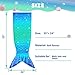 WERNNSAI Mermaid Tail Blanket - Mermaid Wearable Blankets for Kids Girls All Seasons Soft Flannel Scale Sleeping Bags Snuggle Blanket for Toddler Teens Birthday Gift (Blue & Green)