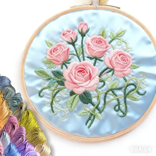 IBOPUXIU Stickgarn Set 50 Farben, je 8 Meter Pastellfarben – Ideal für Kreuzstich, Sticken, Flechten, Freundschaftsarmbänder und Armbandknüpfen – Hochwertiges Embroidery Thread