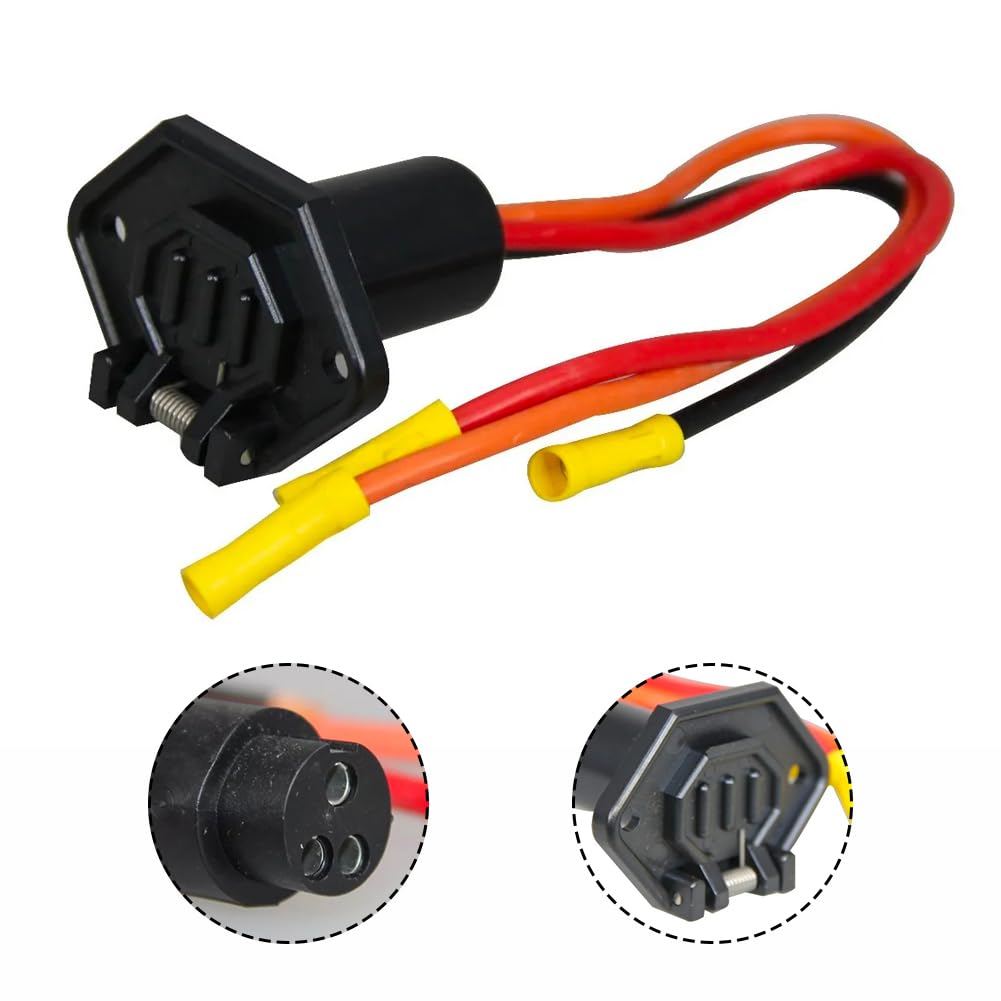 Ensemble de prises de moteur à la traîne robuste 12-24 V 10 AWG 3 fils - Prise mâle et femelle - Prise étanche pour bateau - Équipement électrique marin