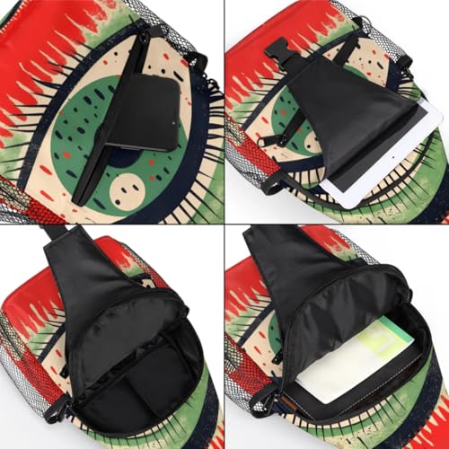 Bolso tipo sling unisex de ojos étnicos para senderismo y viaje miniatura 5