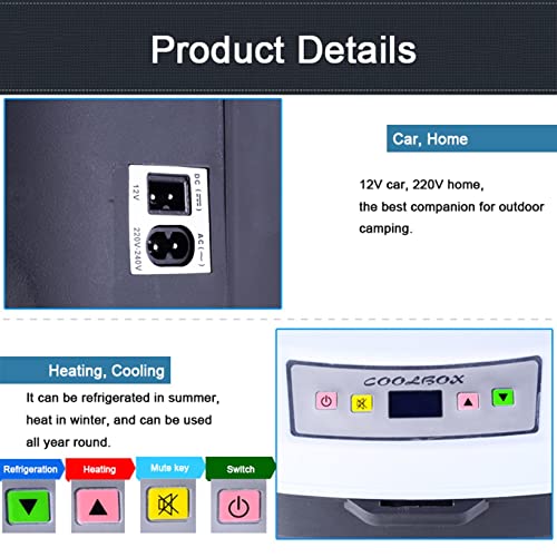 Mini Koelkast 35L Kleine Camping Koelkast Draagbare Auto Koelkast Met Stille Modus Voor Camping Camper Voertuig Vrachtwagen RV Boot Reizen - Afbeelding 3