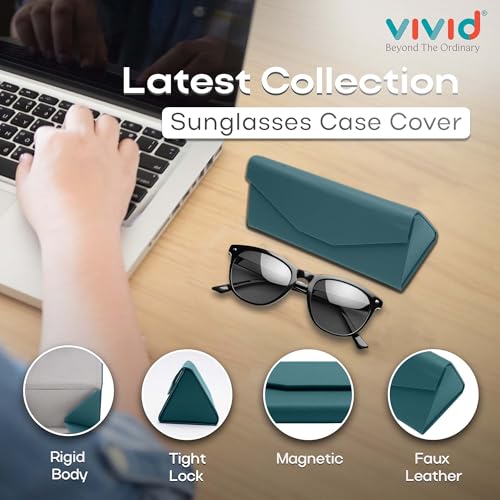 Image of VIVID Unisex Specs Magnetic Eyewear Dabbi Faux Leather Hard Case Cover