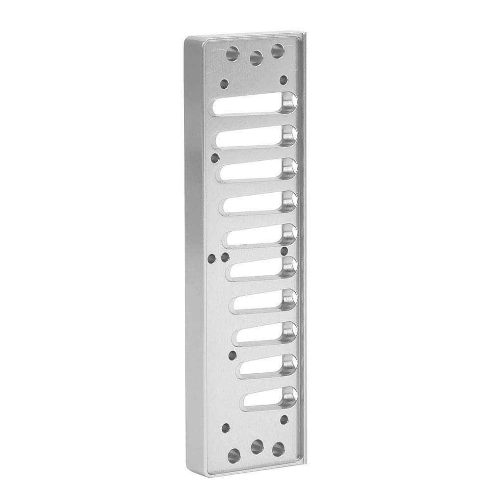 Mundharmonika-Kamm, Metall Mundharmonika-Kamm 10-Loch Blues Harp Comb Teil Kompatibel mit SP20 Harmonika-Zubehör aus Aluminiumlegierung(Silber)Zubehör für Blasinstrumente