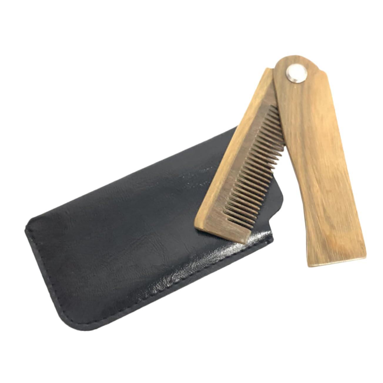 Set Di 5 Pettini Per Da Uomo Formato Da Viaggio in Legno Tascabile Accessorio Per La Barba