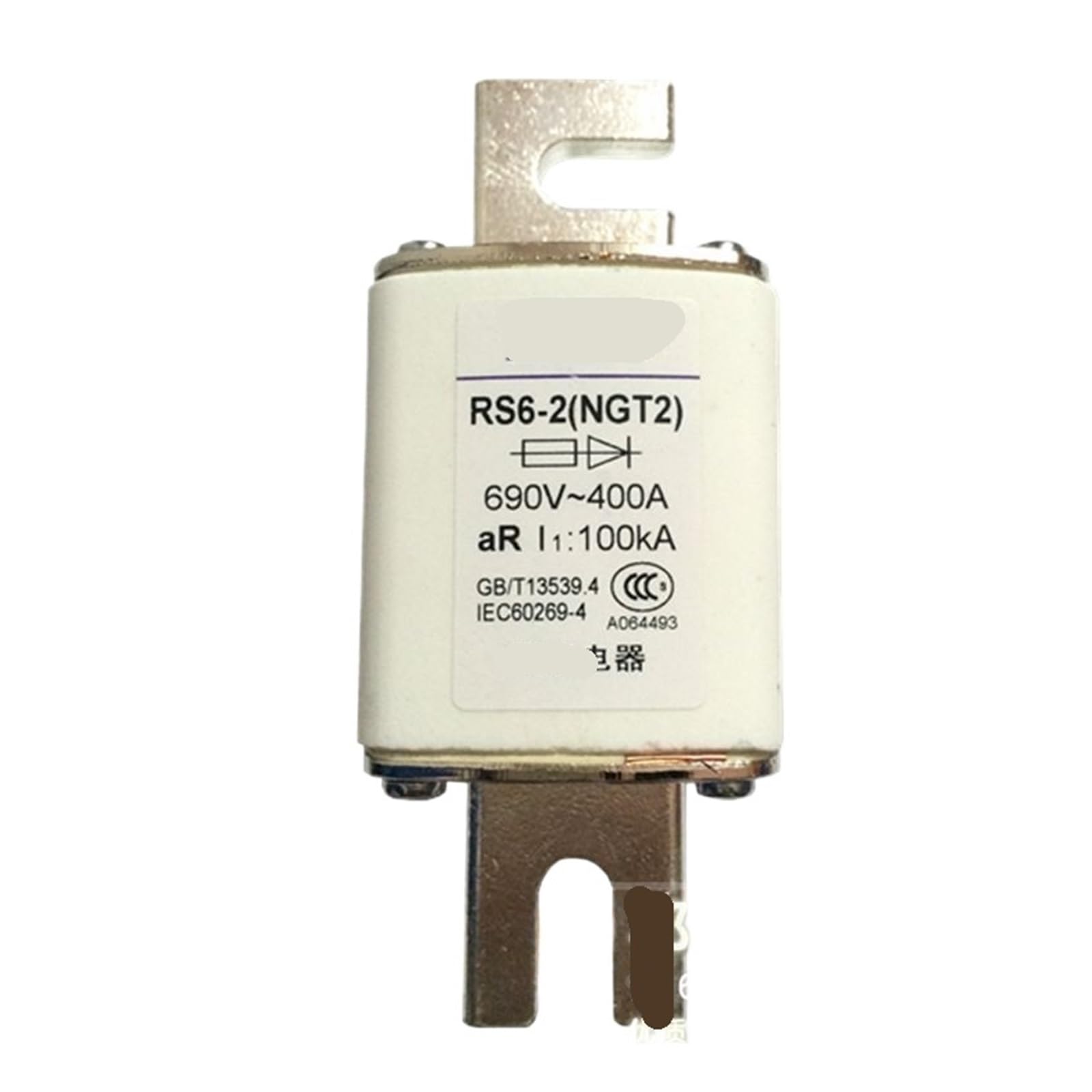 Fusible Rapide NGT2-400A 690V RS6-2 pour armoire de distribution