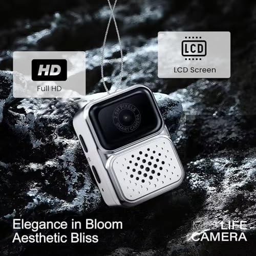 Image of FETACA Tiny Mini Camera with Filter Modes, HD Video, Flashlight & Keychain | Portable Cute Vlogging Camera for Travel, Gifts & Fun (Gray)