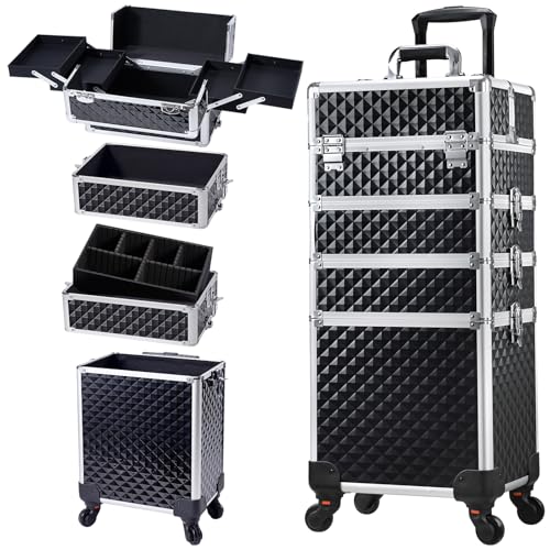 Stagiant Rolling Makeup Case Cosmetology...