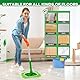 4 Stück Wiederverwendbar Trockene Bodentücher/Feuchte Bodentücher für Swiffer Sweeper Mop, Waschbar Mikrofaser-Wischpads Nachfüllpack für die Reinigung von Hartböden/Holzböden (Grün + Türkis)