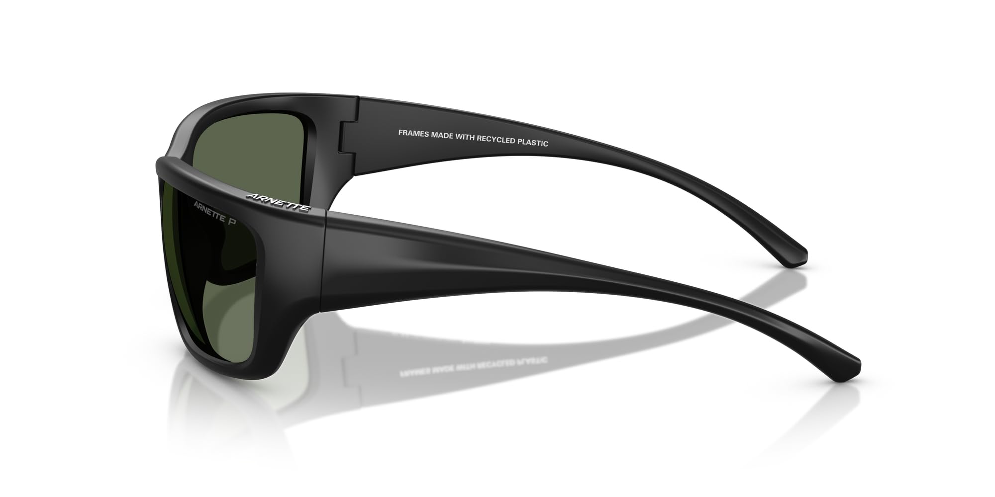 ARNETTE Gafas de sol AN 4353 290087 Negro/Gris Oscuro Policarbonato Estándar, Policarbonato polarizado negro mate/verde oscuro polar, 63 mm