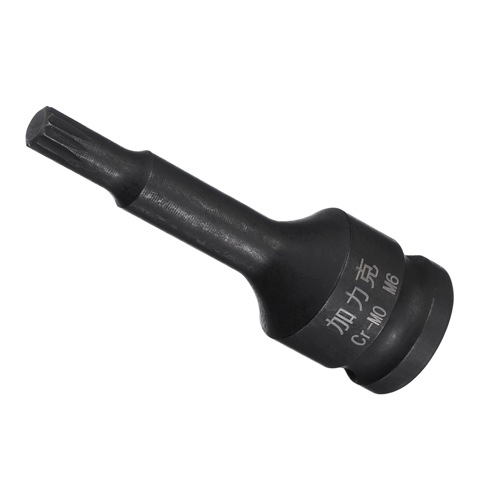 CoCud Impact Spline Bit Socket, M6 Metric 60mm Long, Chrome Molybdenum Steel One Piece Construction 3/8" Drive Impact Socket