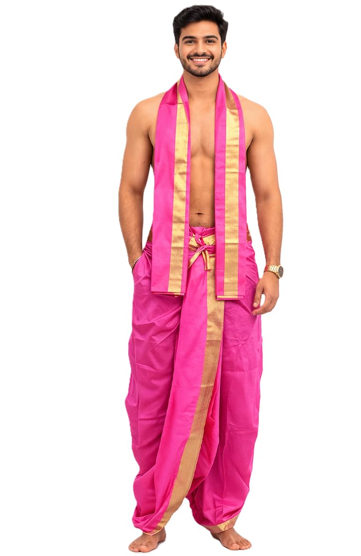 gia dhoti for men ready to wear for spiritual moments, secret pocket inside free size-picture-35