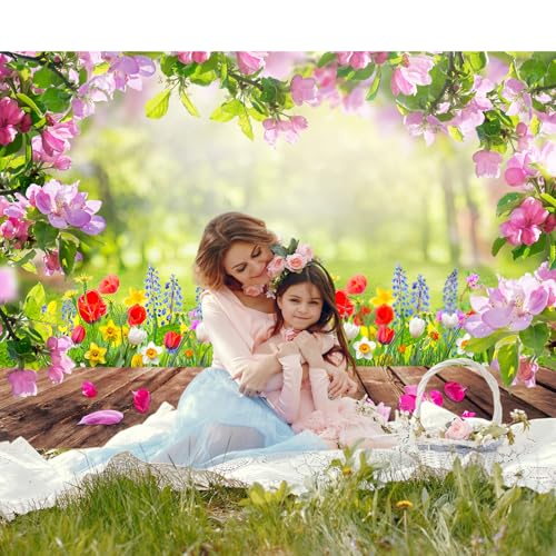 Tela fondo fotográfico primavera 7x5 ft para eventos miniatura 4