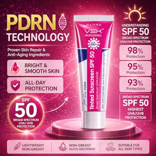 Image of PDRN Repair Tinted Sunscreen SPF 50+ | Broad Spectrum UVA /UVB Protection | Skin Repair Formula with Natural Tinted Coverage | Lightweight, Non-Greasy Daily Wear for Even, Glowing Skin Tone | 20g (Pack of 1)