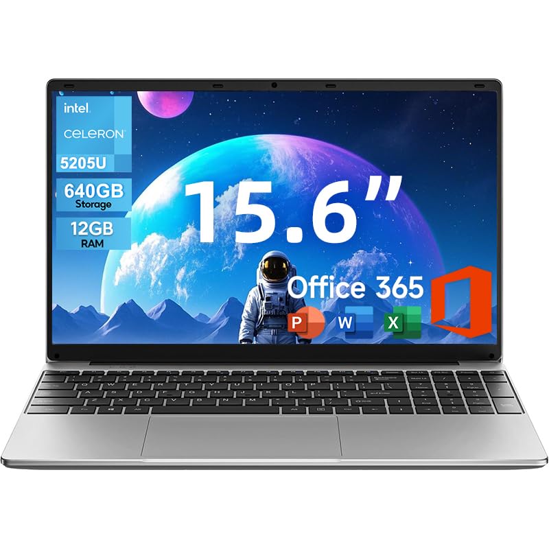 jumper Laptop, 12GB RAM 640GB ROM, Office 365-1 Year, 15.6 Inch Computer, FHD IPS Screen, 38Wh Battery, 2 Stereo Speakers, Numeric Keyboard, HDMI, WIFI5, Type-C.