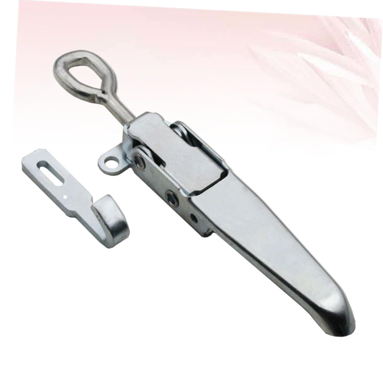 SOLUSTRE Professional Use Trailer Hitch Heavy Duty Latch Silver for Trucks Trailers Containers Easy to Use