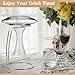 Lily's Home Wine Decanter Drying Stand with Rubber Coated Top to Prevent Scratches, Includes Cleaning Brush, For Standard Large Bottomed Wine Decanters, Decanter and Wine Glass NOT Included