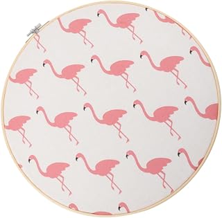 TEHAUX 1pc Home Decoration Wall Hanging Decor Wedding Decoration Framed Flamingo Art Embroidery Hoop Ornament Flamingo Home Decoration DIY Embroidery Circle DIY Embroidery Hoop Decorate