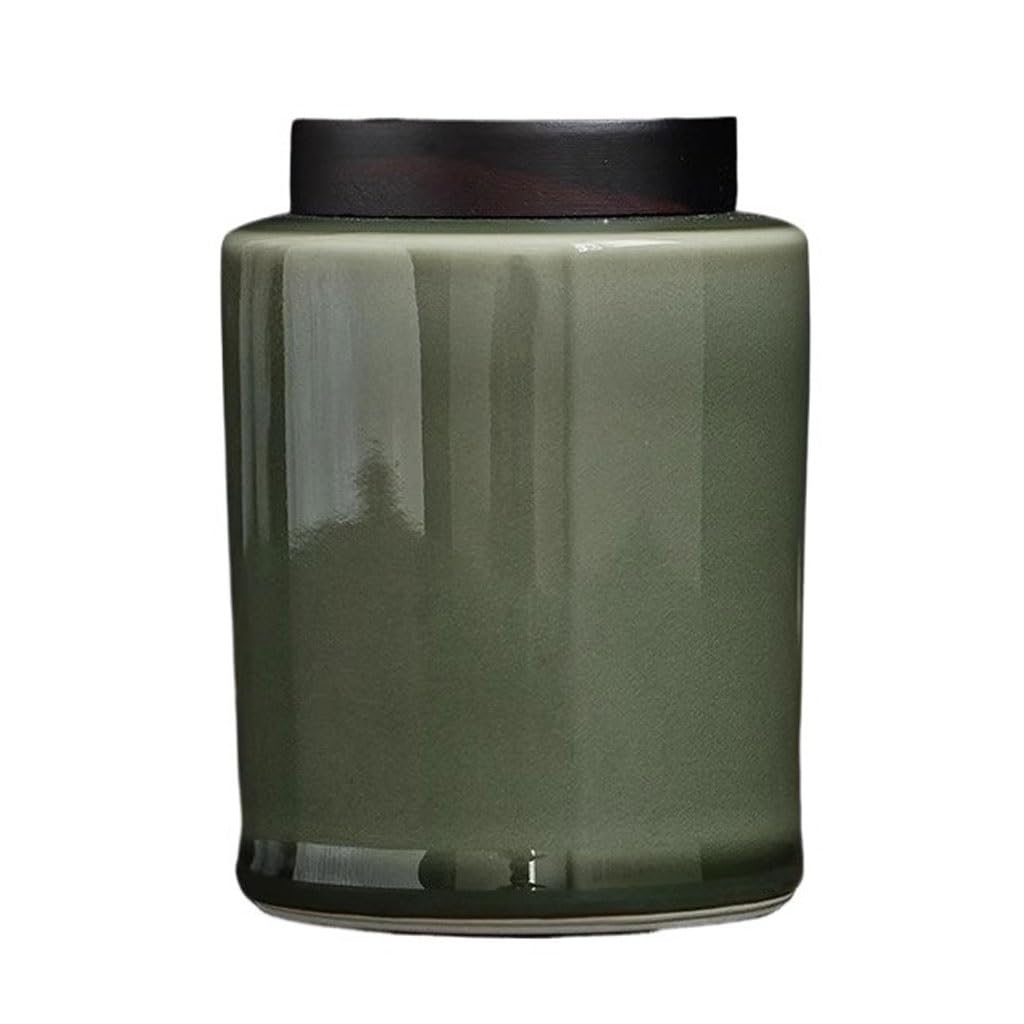 ENGENDER Tea Storage Jar Chinese Sealed Tea Cans Warehouse Ceramic Household Food Storage