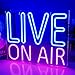 Produktbild Looklight Live On Air Leuchtreklame Blau Rosa Neon Schild,Buchstaben LED-Neonlicht, Wanddekoration für Studio, Schlafzimmer Spielzimmer Party Wort-Lichtschild, Stromversorgung über USB