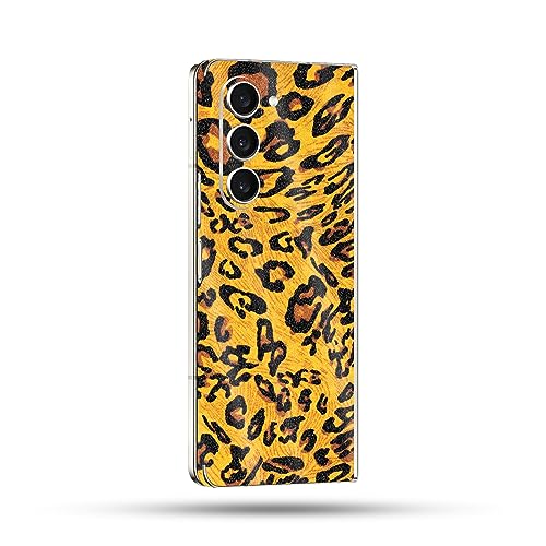 Image of MightySkins Glossy Glitter Skin Compatible with Samsung Galaxy Z Fold 5 Full Wrap - Cheetah Girl | Protective, Durable High-Gloss Glitter Finish | Easy to Apply & Change Styles | Made in The USA