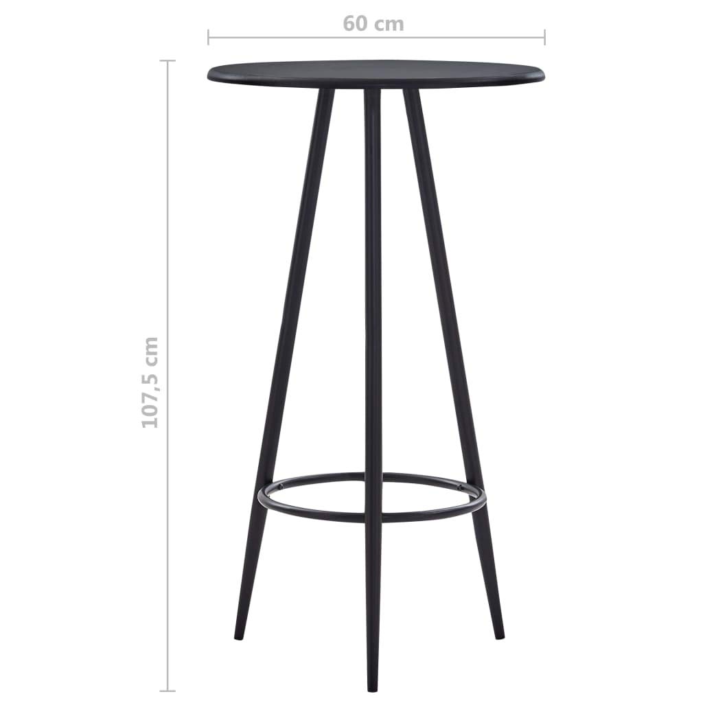 vidaXL Mesa Alta de Cocina MDF Hogar Jardín Salón Bar Comedor Bricolaje Decoración Diseño Estilo Mobiliario Muebles Bufete Tablero 60x107,5 cm Negro